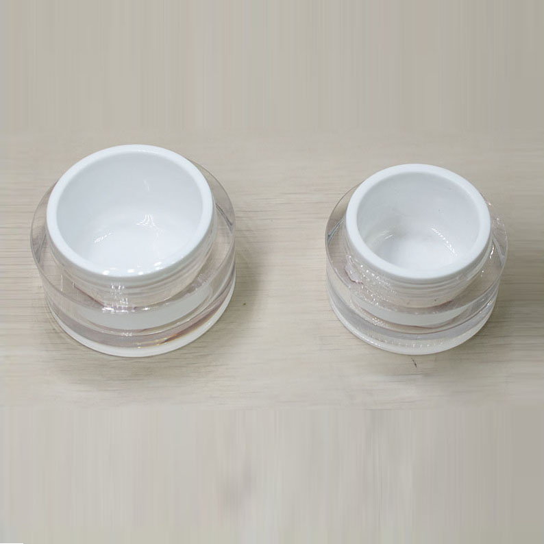 30g plastic acrylic cream jar cosmetic packaging container with bamboo lid customize label empty jars