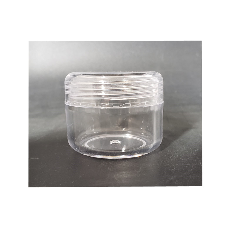 30g plastic round transparent facial cream jar, 1OZ cosmetic container