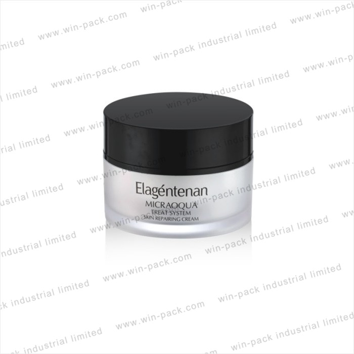 30g round frosted acrylic cream mason jar for cosmetic packaging manufacturer