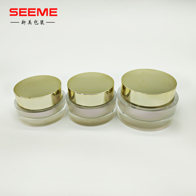 30g round little cap plastic cosmetic cream jar acrylic cream bottle skincare packaging