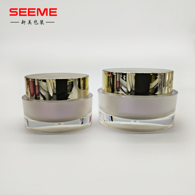 30g round little cap plastic cosmetic cream jar acrylic cream bottle skincare packaging