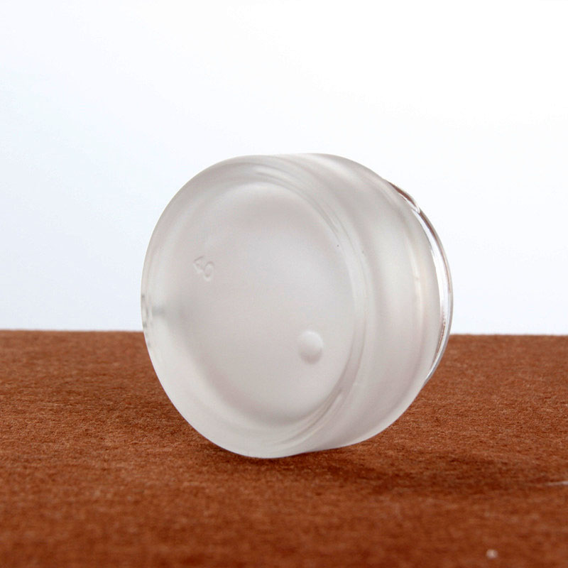 30g skin care cream frosted glass jar cosmetic mask eye cream packaging container with wood grain plastic lid