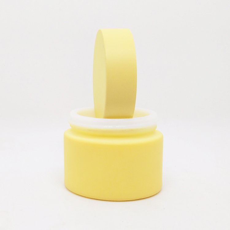 30g yellow frosted ceramic empty jar 1oz porcelain cream jars