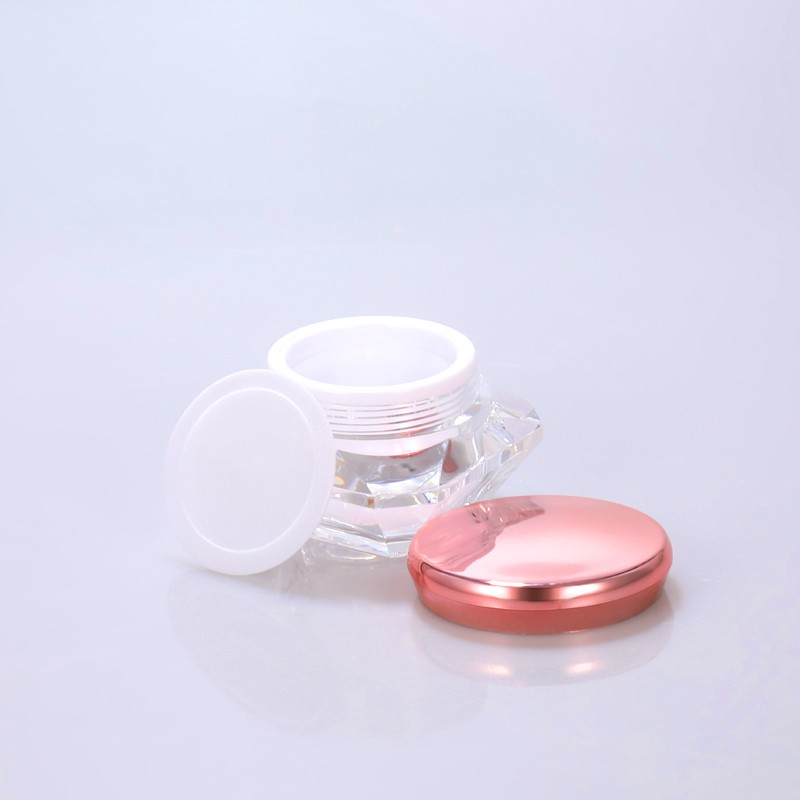 30gram 1 oz Customized Wholesale Diamond Acrylic Cream Jar 30g Empty Plastic Jar Container # 3/5/10/15/20/30g also available