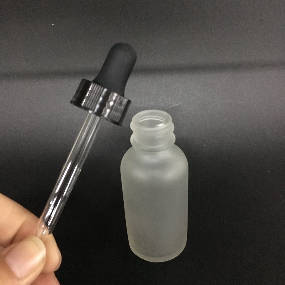 30ml 1 oz Boston round Frosted Glass Bottle with 20 400 neck finish