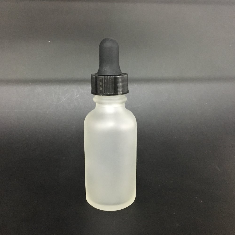 30ml 1 oz Boston round Frosted Glass Bottle with 20 400 neck finish