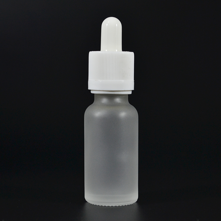 30ml 1 oz essential oil frosted Boston Round Glass Bottle with Eye Dropper