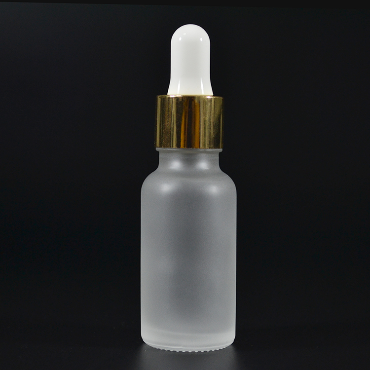 30ml 1 oz essential oil frosted Boston Round Glass Bottle with Eye Dropper
