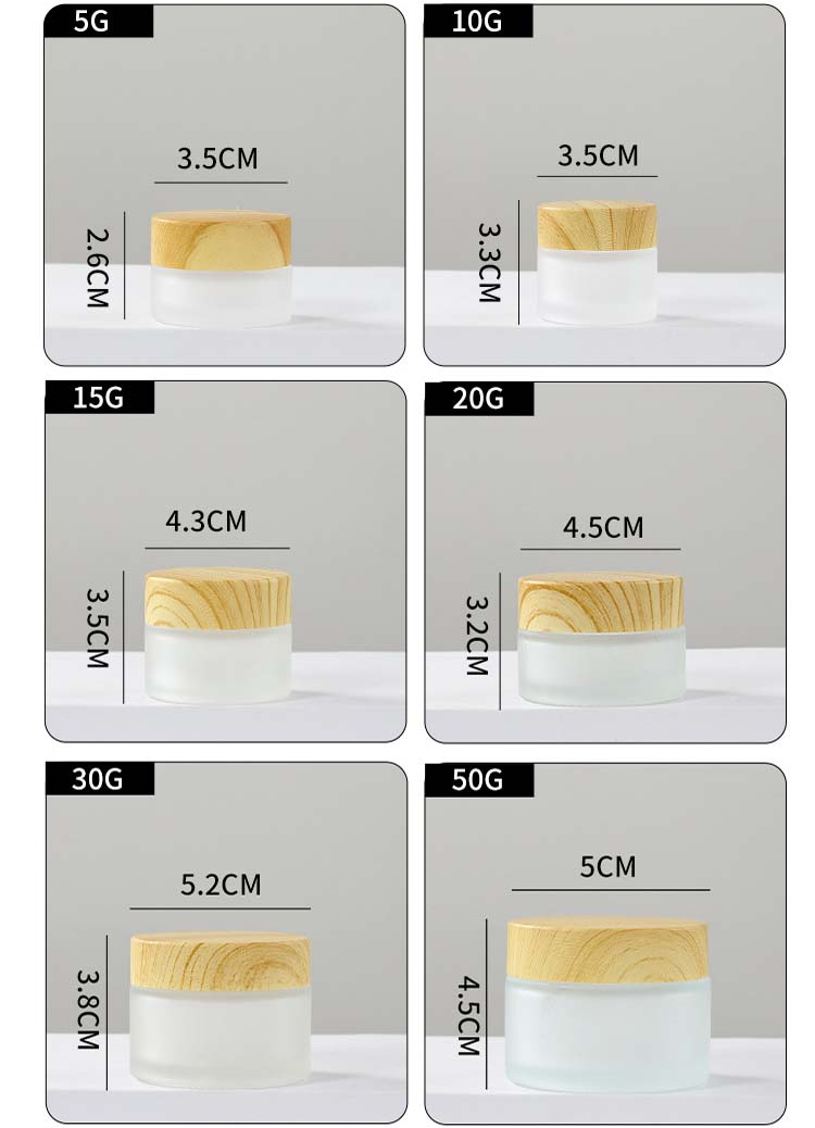 30ml 100ml 120ml Frosted glass cosmetic bottle and jar for cosmetic packaging