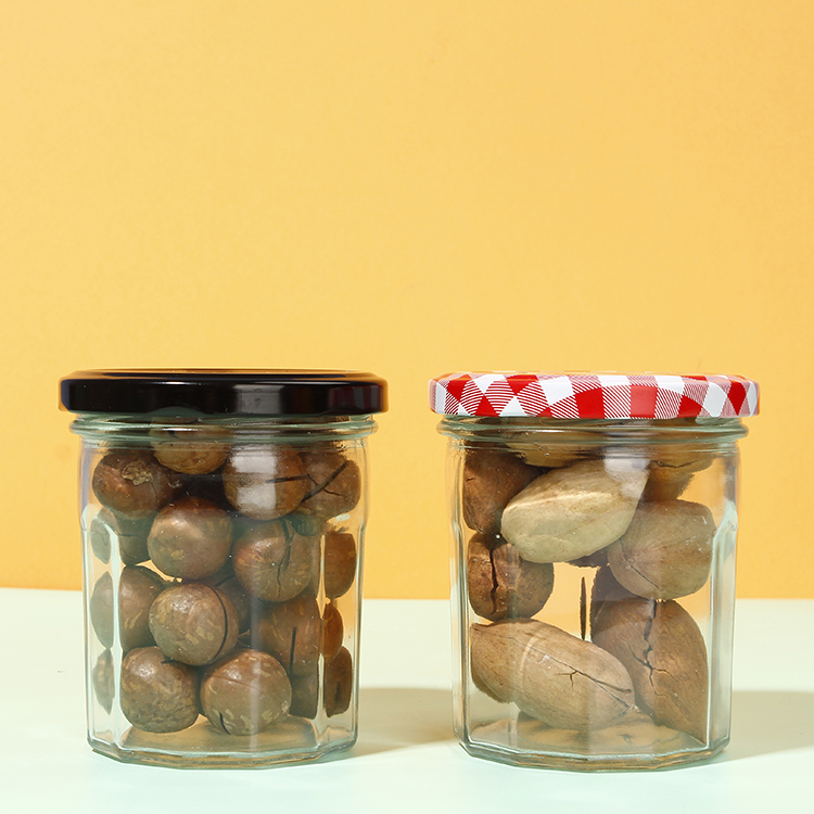 30ml 100ml 150ml 200ml 250ml 380ml Glass Jam Jar Suppliers Hexagonal Glass Jar