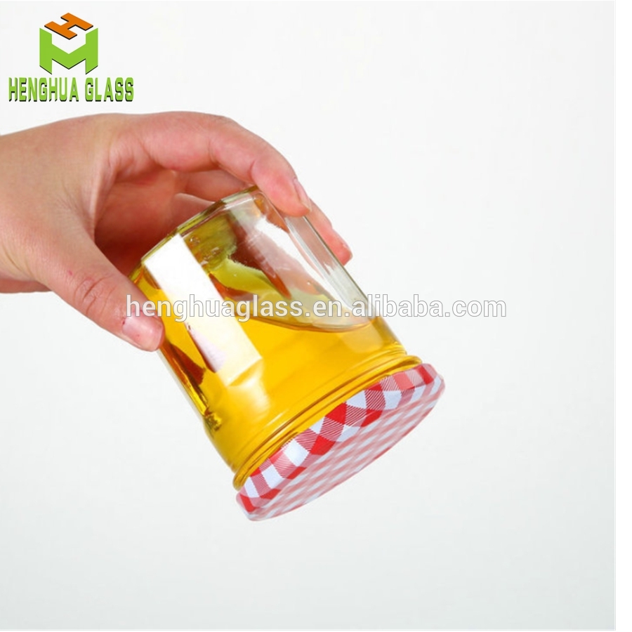 30ml 100ml 150ml 200ml 250ml 380ml Wide mouth glass jar for food storage honey jam with metal cap wholesale