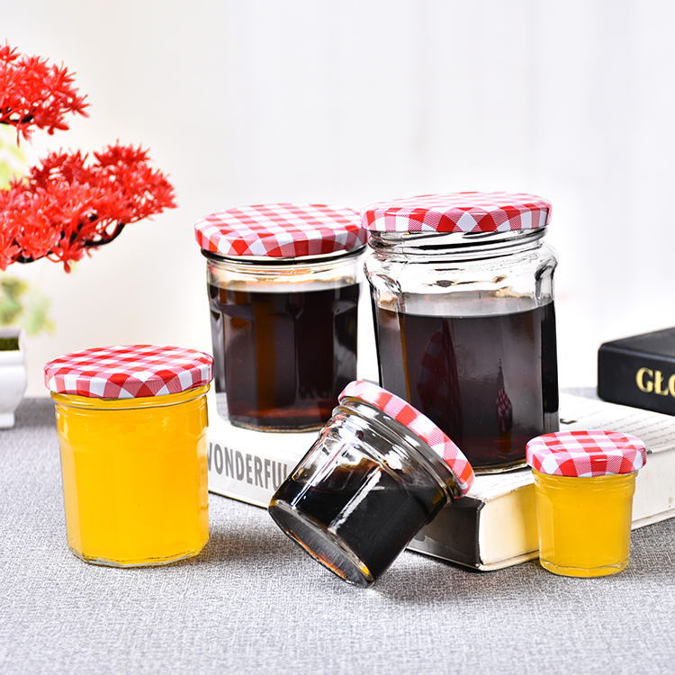 30ml 100ml 200ml 250ml Clear storage glass bottle glass food jam jar