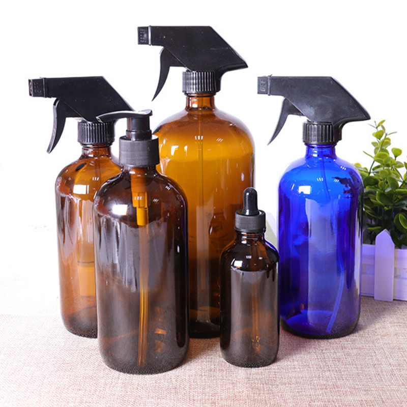 30ml 100ml 250ml 300ml 500ml Black white clear Trigger Spray Bottle PET plastic bottle with trigger pump spray cap