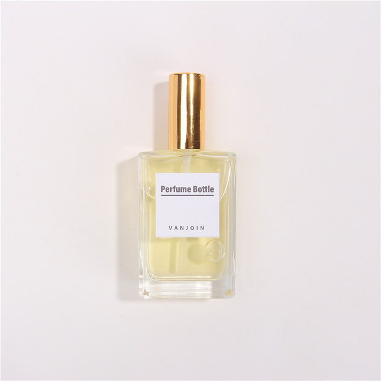 30ml 100ml Square Glass Bottle With Gold Color Cover For Perfume Essential Oil Fast Delivery