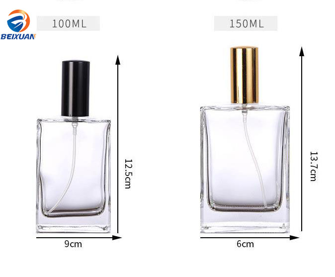 30ml 100ml cosmetic subpackage glass bottle wholesale perfume bottles with mental caps