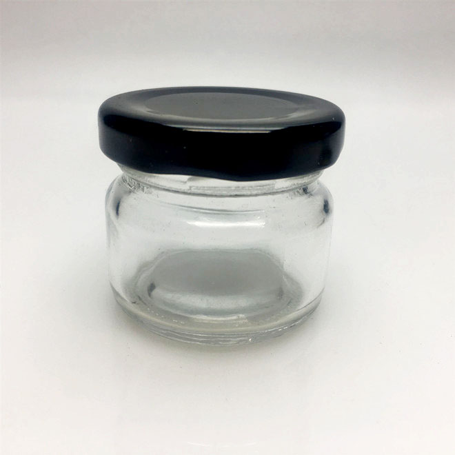 30ml 1oz 1 once round clear cheap small mini honey jam jar baby food glass jar empty