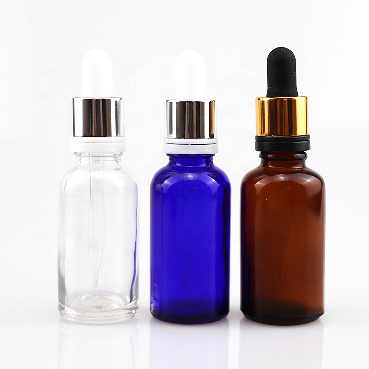 30ml 1oz 1ounce cobalt blue glass bottles  essential oil drop bottle amber glass dropper bottles with tamper proof cap
