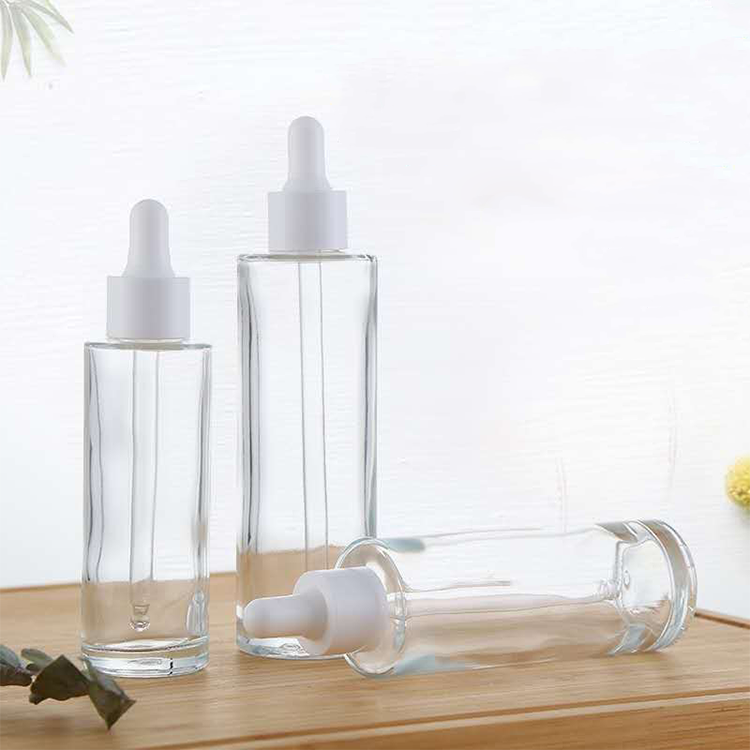 30ml 1oz 50ml 60ml 100ml Clear glass serum bottle transparent dropper bottle for packaging