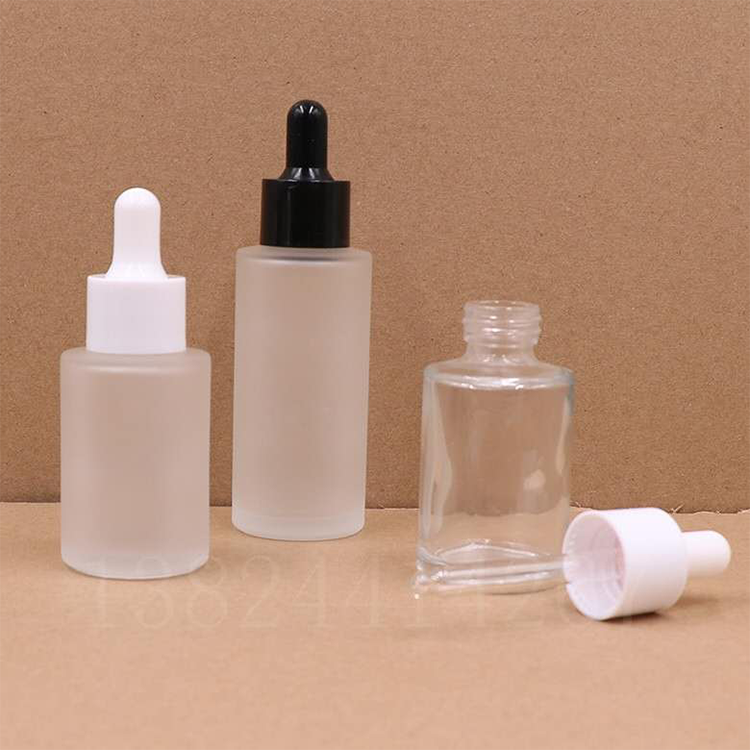 30ml 1oz 50ml 60ml 100ml Clear glass serum bottle transparent dropper bottle for packaging