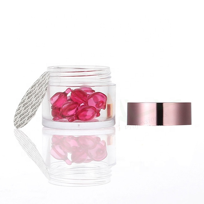 30ml 1oz Empty Pink Rose Gold Silver Nail Polish Powder Clear Jar Cream Jar Cosmetic Jars with lid