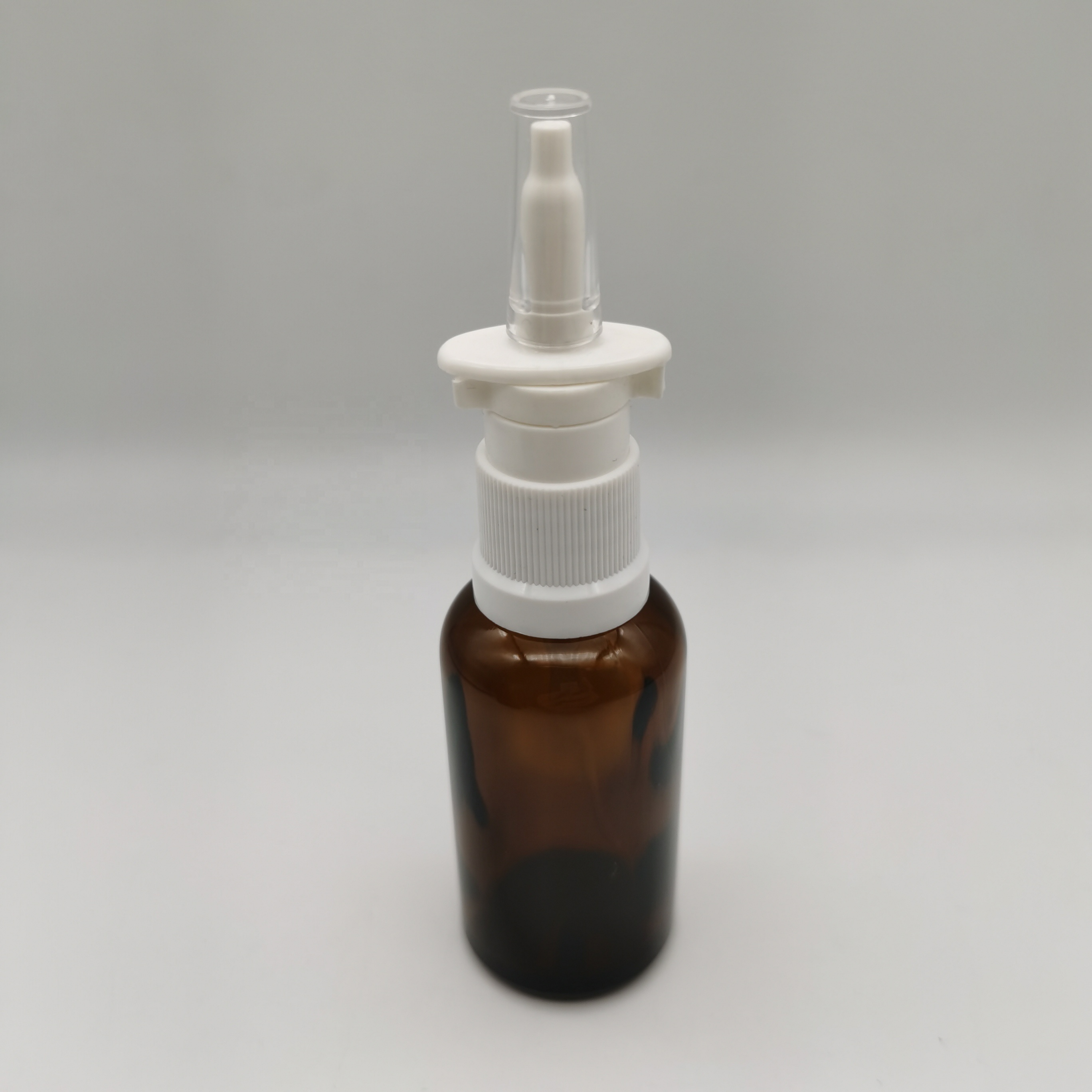 30ml 1oz amber essential oil glass bottle with nasal sprayer