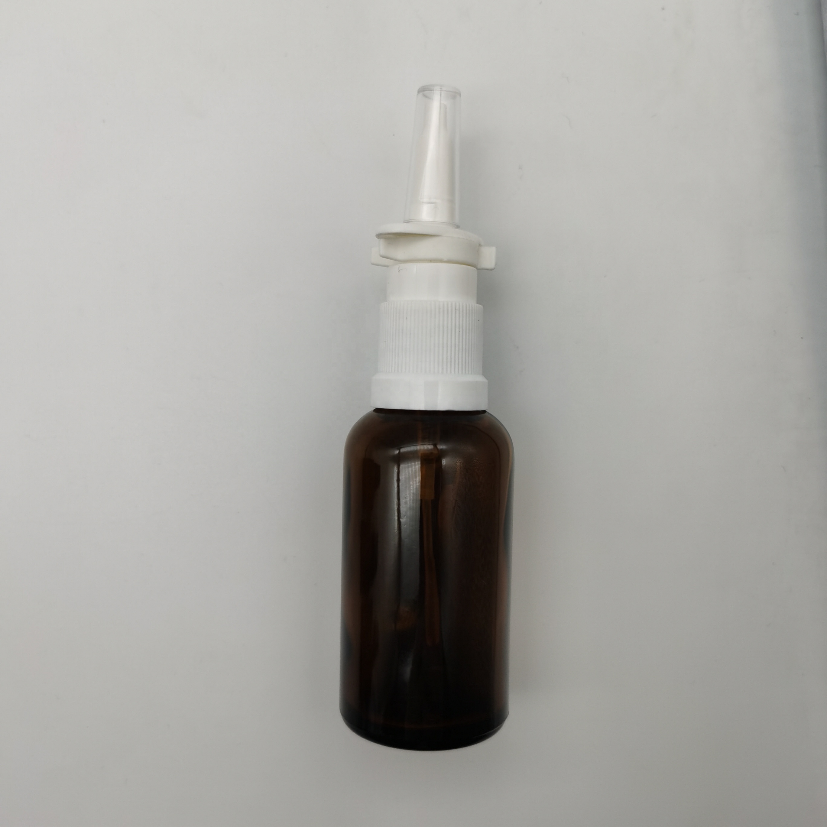 30ml 1oz amber essential oil glass bottle with nasal sprayer
