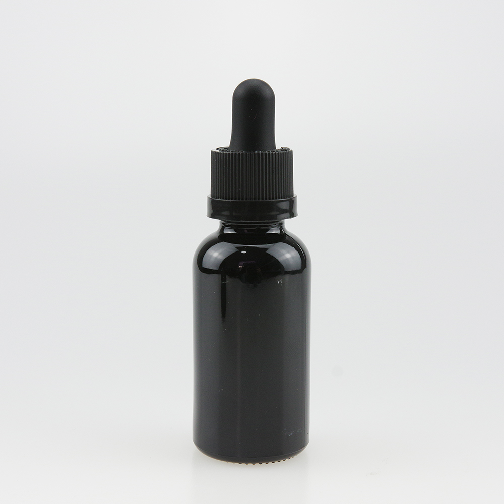 30ml 1oz  black Essential oil bottle  glass dropper bottle