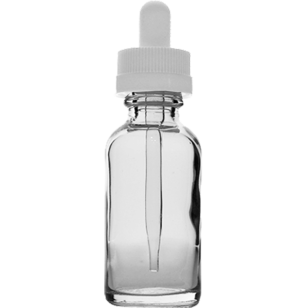 30ml 1oz  clear boston glass dropper bottle for essential oil package
