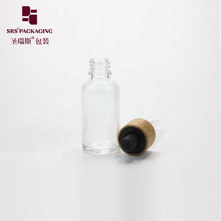 30ml 1oz essence bottle with dropper clear amber stock product for wholesale