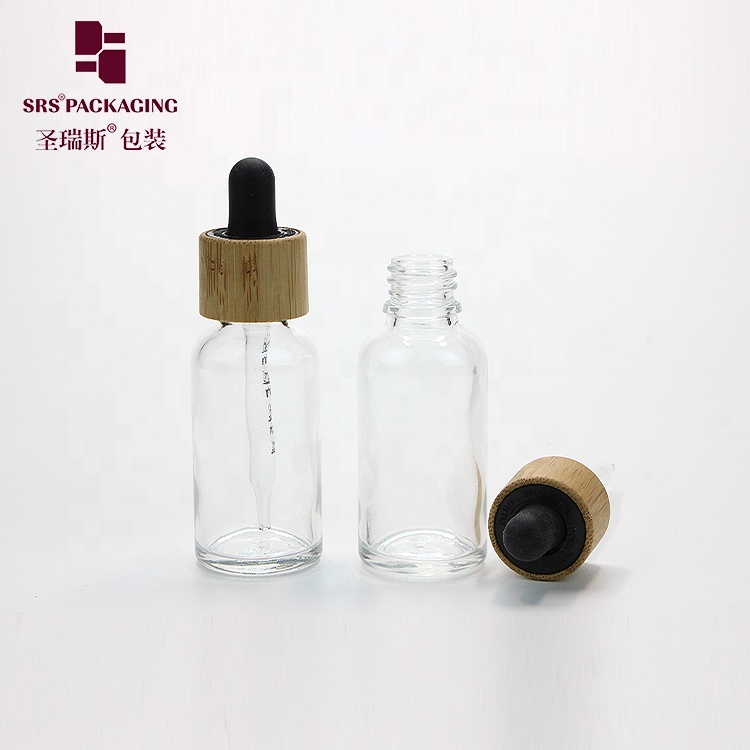 30ml 1oz essence bottle with dropper clear amber stock product for wholesale