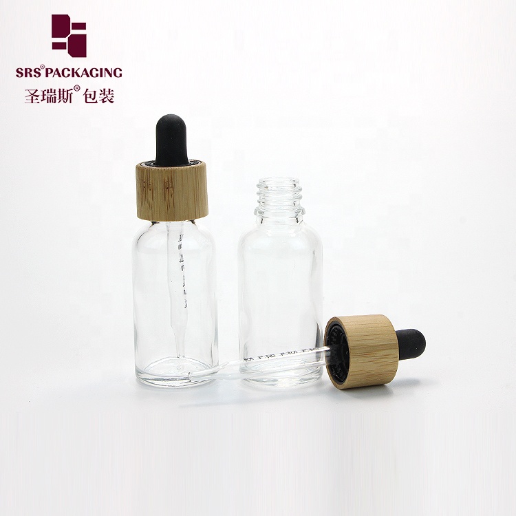 30ml 1oz essence bottle with dropper clear amber stock product for wholesale