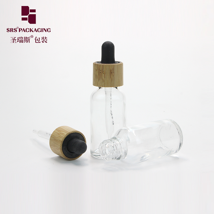 30ml 1oz essence bottle with dropper clear amber stock product for wholesale