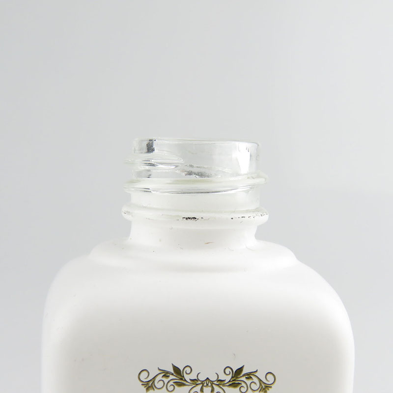 30ml 1oz frosted black matt white square glass essential oil bottle with hot stamping