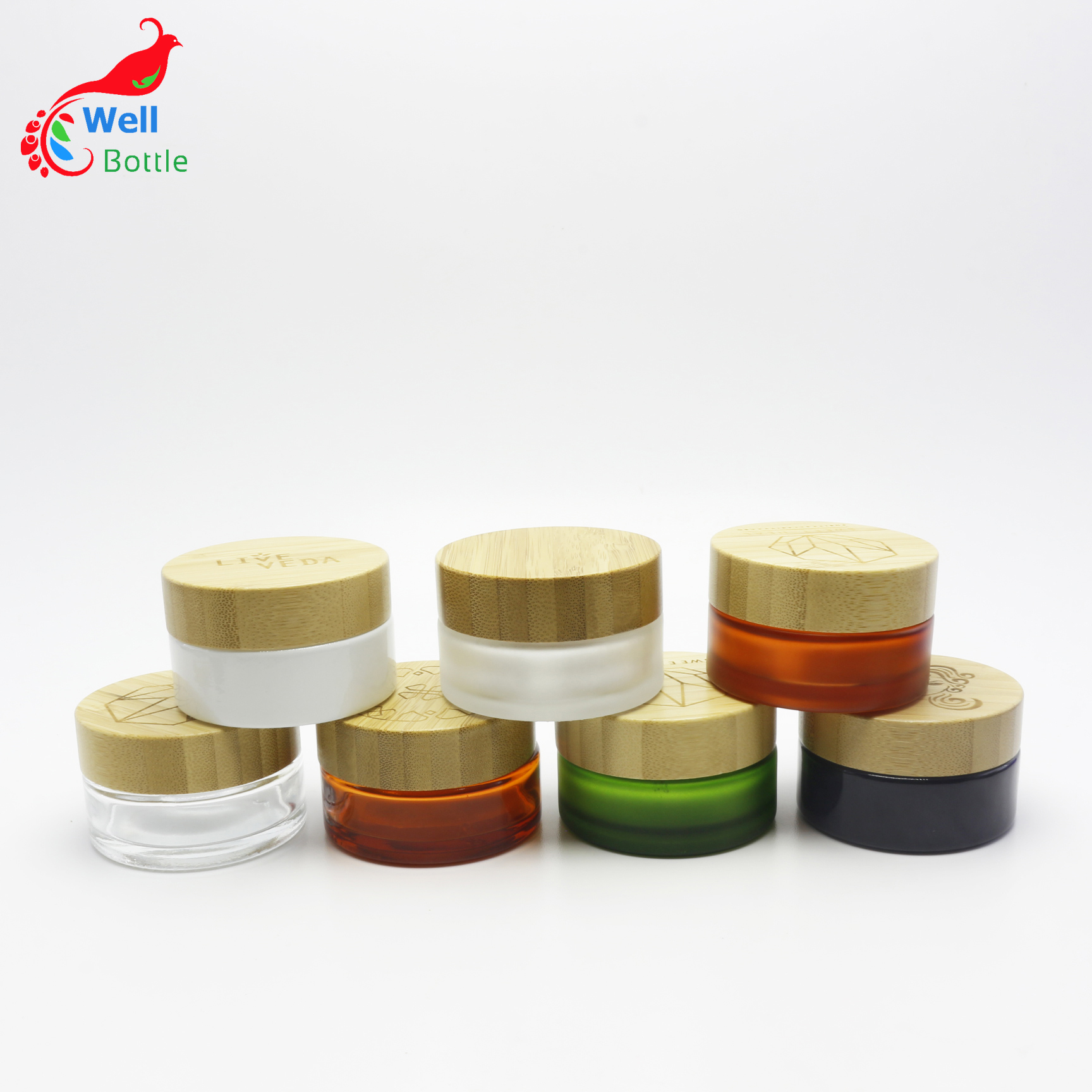 30ml 1oz glass cream jar empty cosmetics jars for lotion packaging J042E