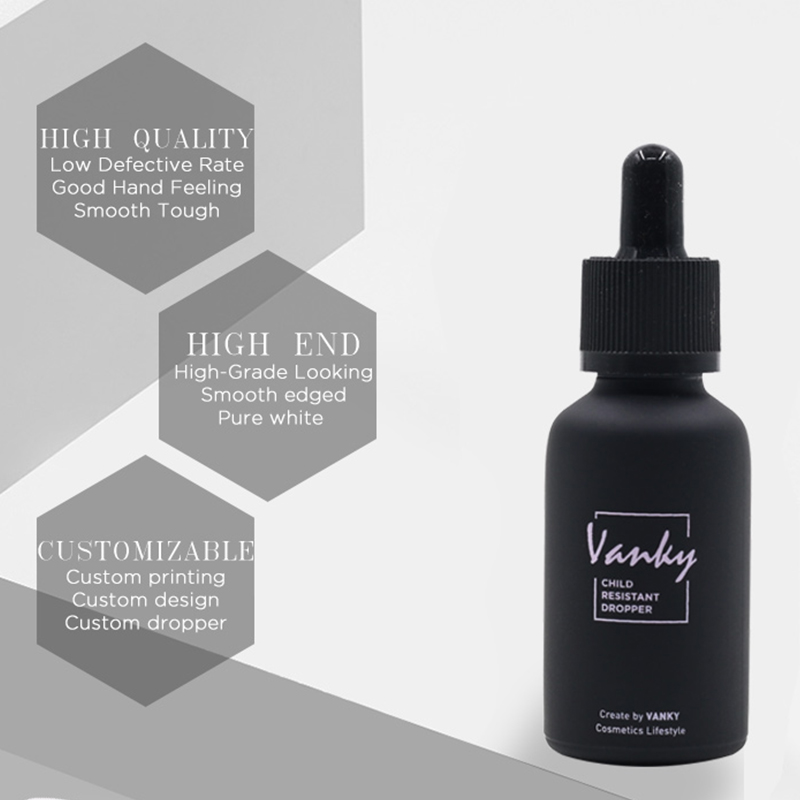 30ml 1oz glass dropper bottle for CBD oil with custom design