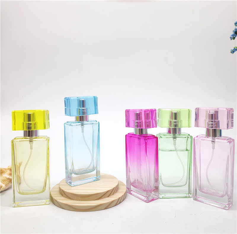 30ml 1oz  luxury colored design OEM makeup filler screw sprayer glass perfume bottle