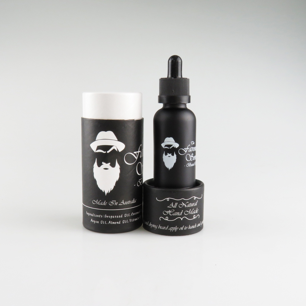 30ml 1oz matt frosted black eliquid glass dropper silk screen bottle with paper tube