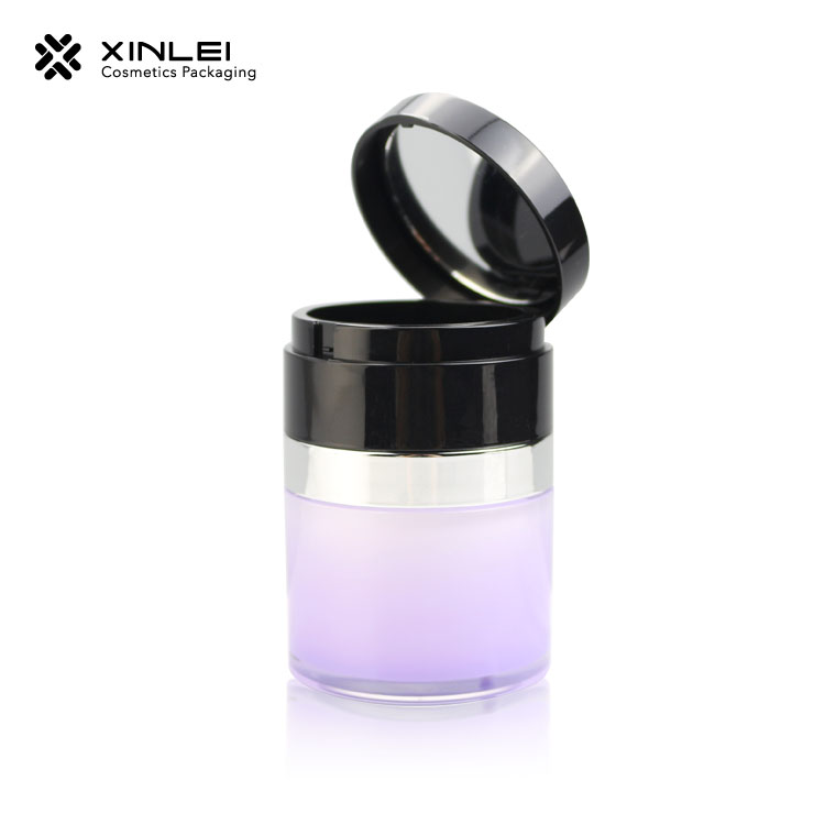 30ml 1oz plastic vacuum bottle acrylic airless pump jar for skincare cream with mirror