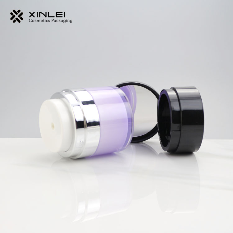 30ml 1oz plastic vacuum bottle acrylic airless pump jar for skincare cream with mirror