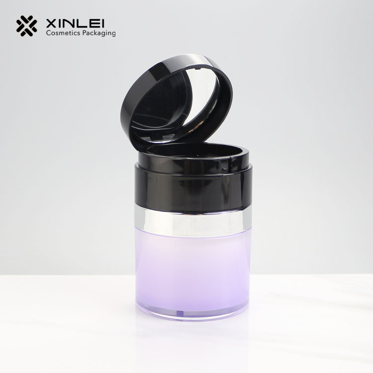 30ml 1oz plastic vacuum bottle acrylic airless pump jar for skincare cream with mirror