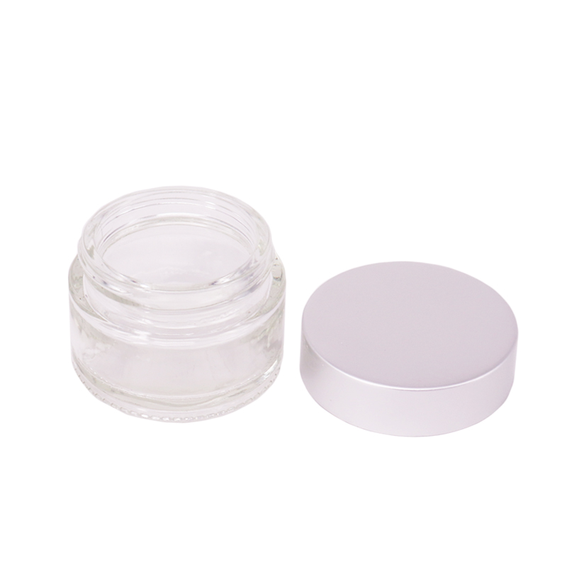 30ml 20ml 10ml matte black clear colored cream cosmetic pots sunscreen facial glass jar with the screw gold lid