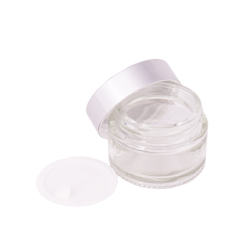 30ml 20ml 10ml matte black clear colored cream cosmetic pots sunscreen facial glass jar with the screw gold lid