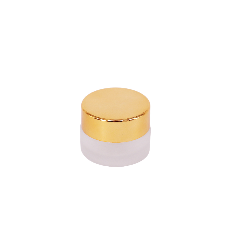 30ml 20ml 10ml matte black clear colored cream cosmetic pots sunscreen facial glass jar with the screw gold lid