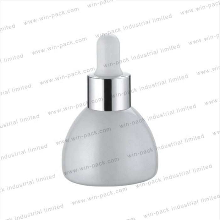 30ml 20ml 10ml round transparent green color glass serum bottle with dropper cap