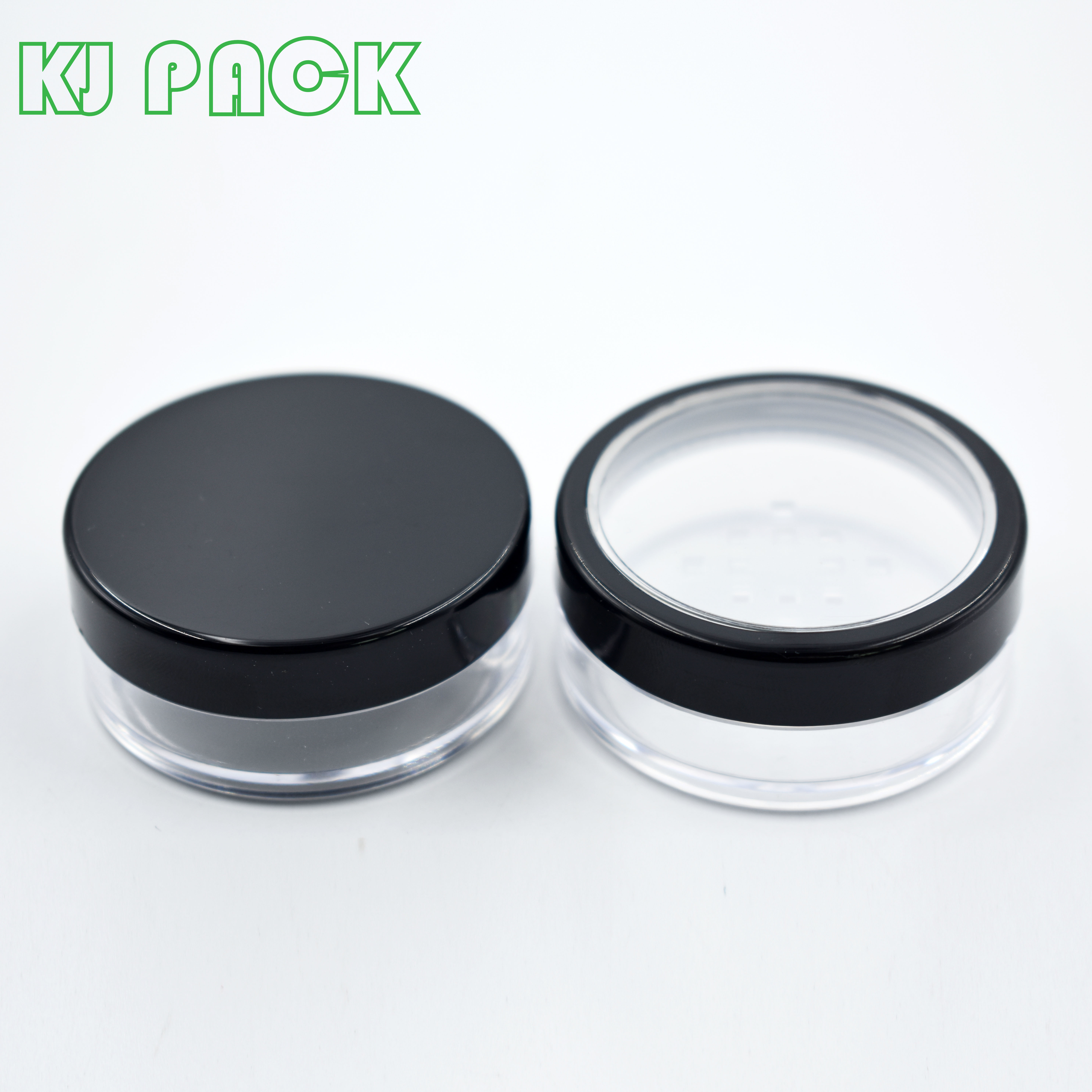 30ml 30g PS clear plastic cosmetic jar for eye cream 30ml PS Cosmetic Clear Loose Powder Jar screw Cap