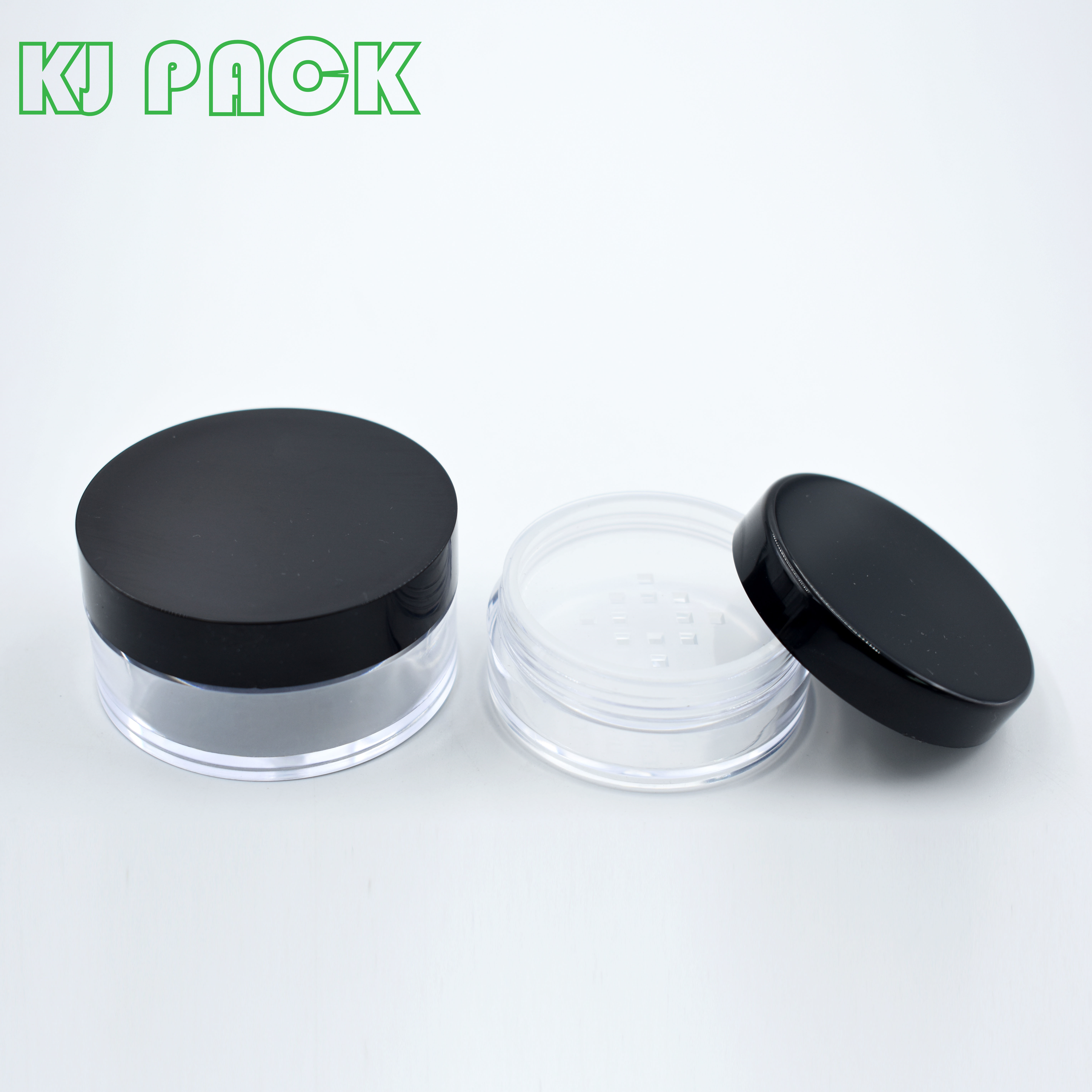 30ml 30g PS clear plastic cosmetic jar for eye cream 30ml PS Cosmetic Clear Loose Powder Jar screw Cap