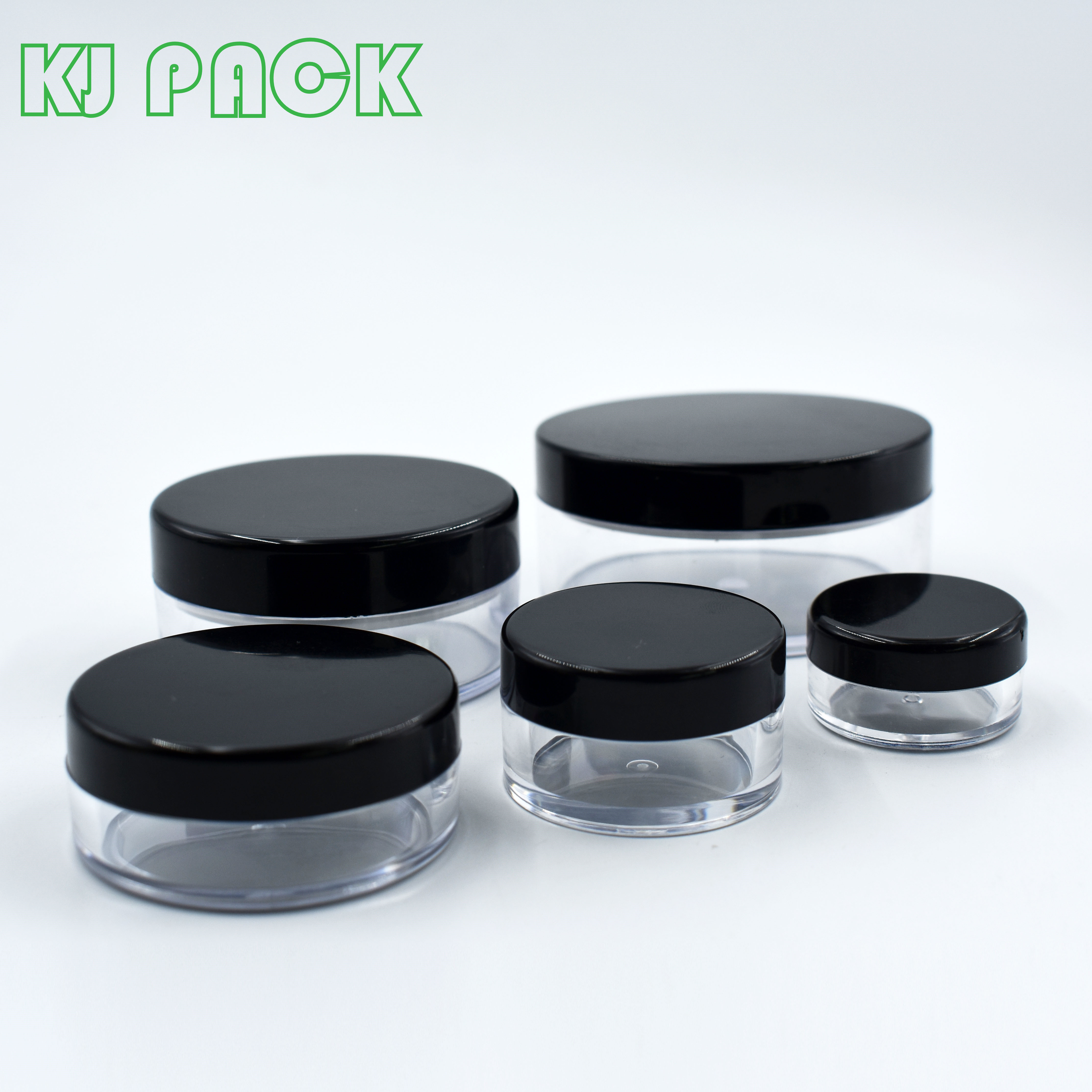 30ml 30g PS clear plastic cosmetic jar for eye cream 30ml PS Cosmetic Clear Loose Powder Jar screw Cap