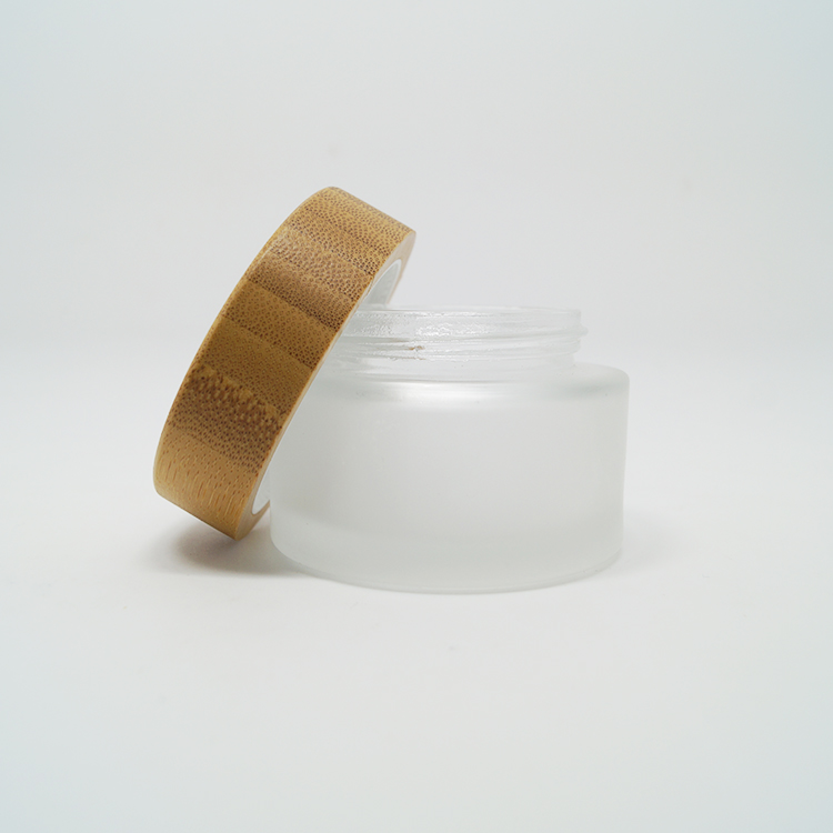 30ml 30g bamboo wooden lids frosted cream jars