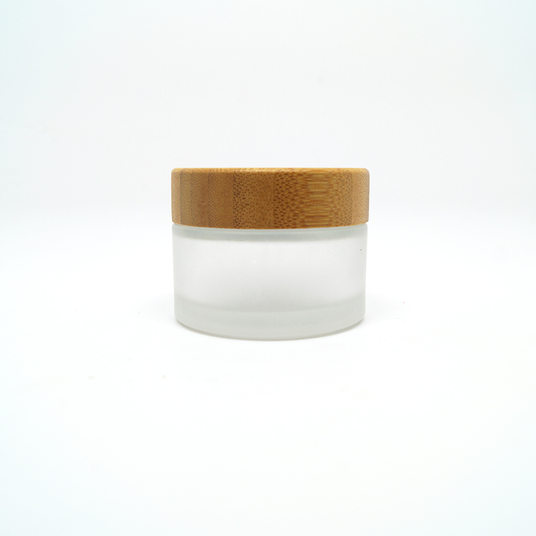 30ml 30g bamboo wooden lids frosted cream jars