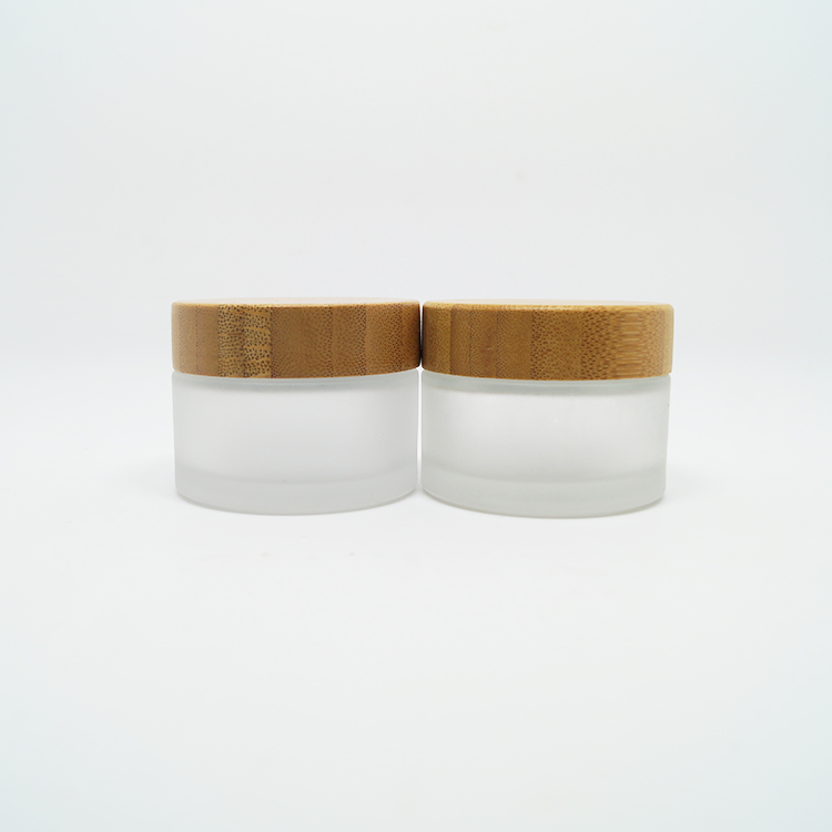 30ml 30g bamboo wooden lids frosted cream jars